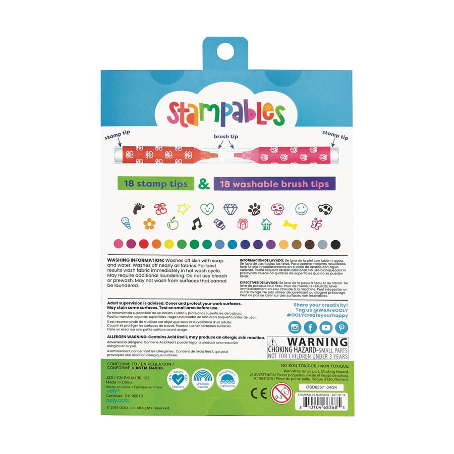 Stampables Double Ended Stamp Markers - Set of 18