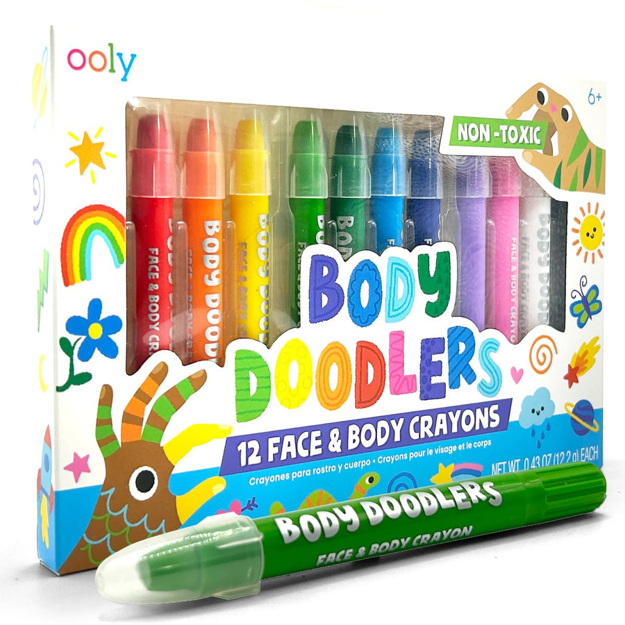 Body Doodlers Face & Body Crayons - Set of 12