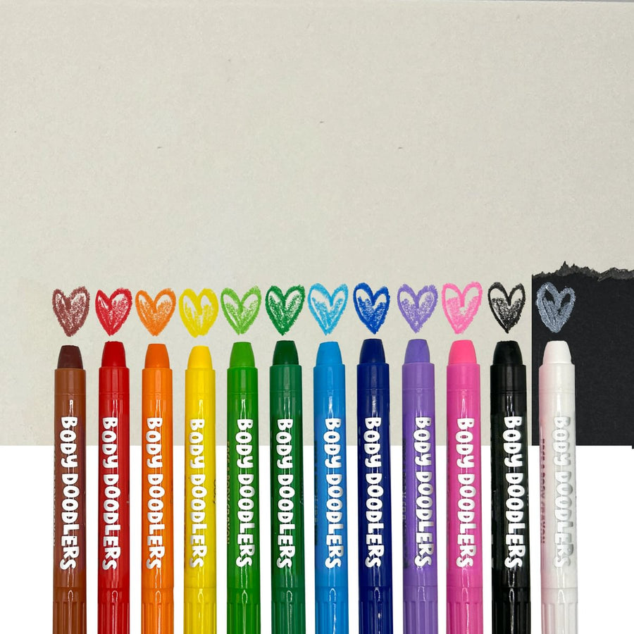 Body Doodlers Face & Body Crayons - Set of 12