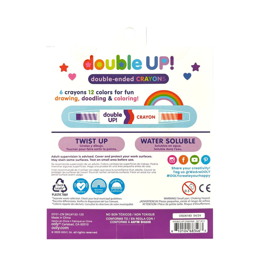 Double Up! Double-Ended Crayons - Set of 6