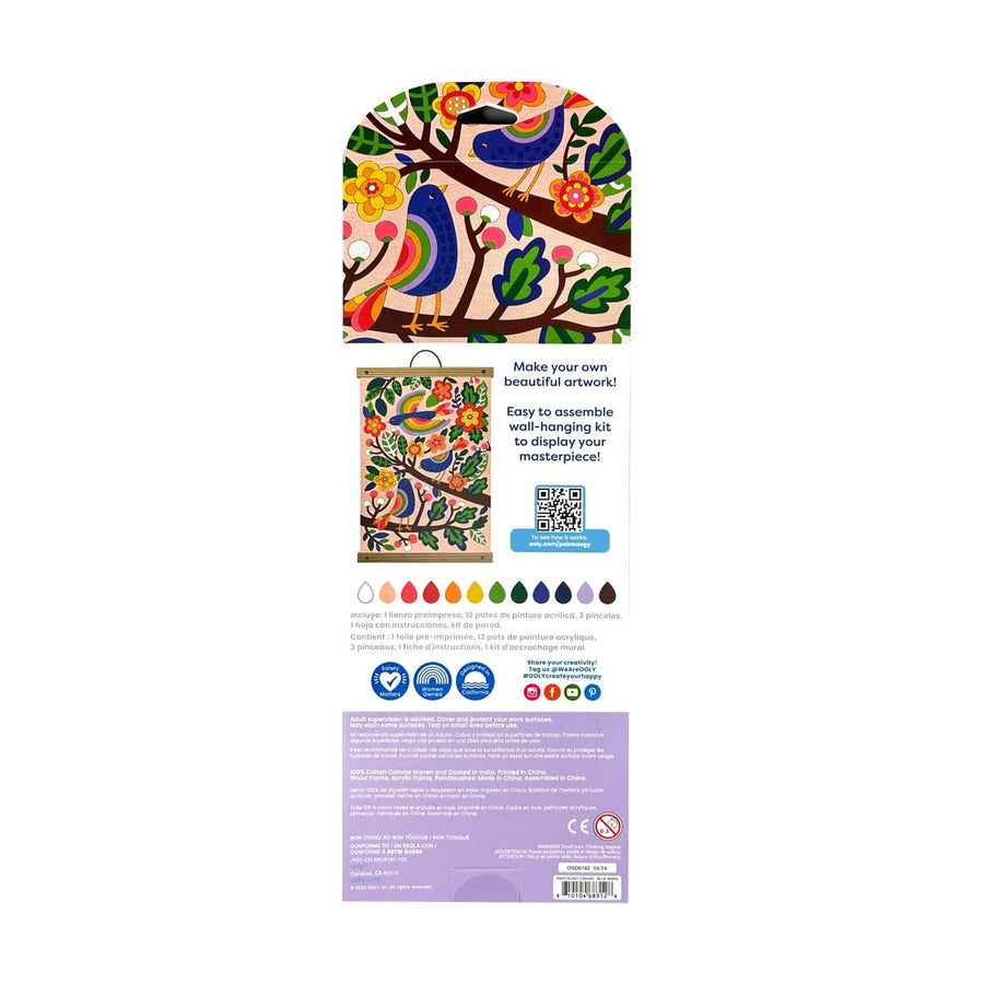 Paintology Paint-By-Number Canvas Kit - Blue Birds