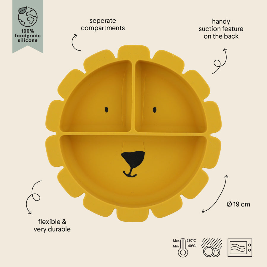 Silicone Divided Suction Plate - Mr. Lion