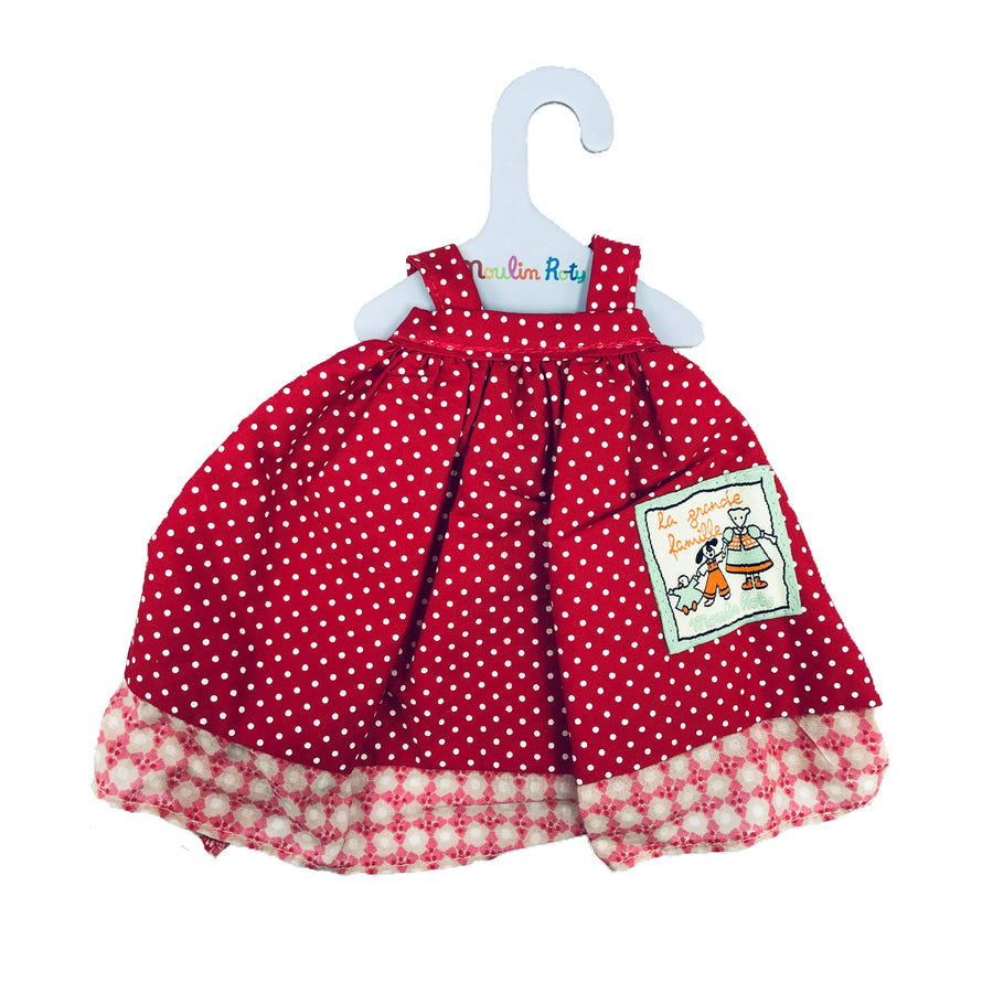 La Grande Famille Nini Polka Dot Red Dress by Moulin Roty