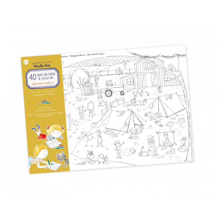 Aujourd'hui C'est Mercredi Colouring Mats - Set of 40